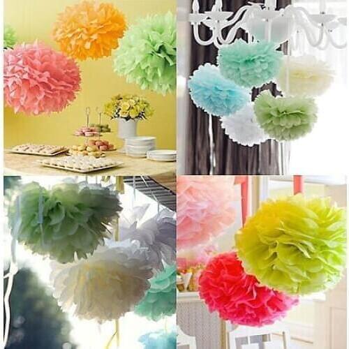 1pcs Tiffany blue 12inch 25cmTissue Paper POM POMS Flower Kissing Balls Home Decoration Festive Party Supplies Wedding Favors