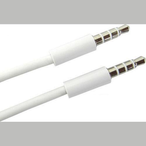 10pcs 1M 3.5mm Male to Male 4 Pole AUX Audio Headphone Extension Cable Cord