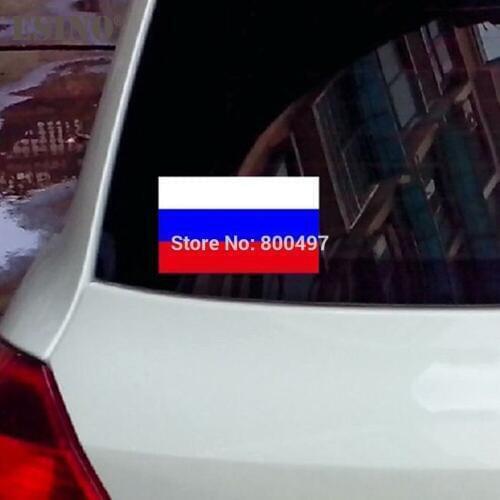 10 x Car Styling Decoration Russian Flag Reflective Auto Decal Cartoon Car Sticker Bumper Body Decal Creative Pattern Vinyl