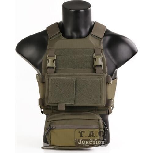 Emerson SS Style Tactical FCS Slicker Vest Multi-Purpose Elastic Cummerbund Sack Pouch Micro Fight Chassis Vest Ranger Green