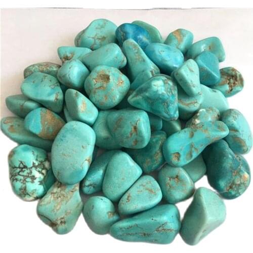 Blue Green Turquoise Quartz Polished Tumbled Stone Mineral Specimen Fish Tank Garden Decoration