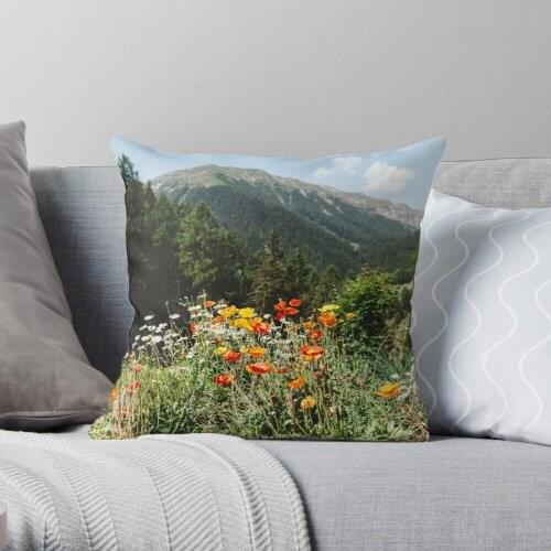 Mountain garden Throw Pillow Cushion Cover Polyester throw pillows case on sofa home living room car seat decor 45x45cm