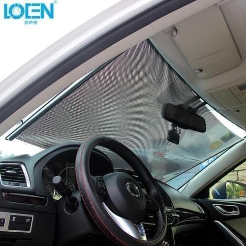 1PCS 40/45/50/58/60/68*125CM Black Car Window Sun Shade Curtain Visor Shield front back Car Windshield Sunshade Retractable