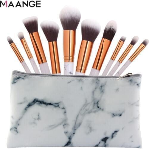 10Pc Makeup Brushes Tool Set Powder Eye Shadow brush Foundation Blush Blending Brush High Quality Beauty Make Up Brush bucket