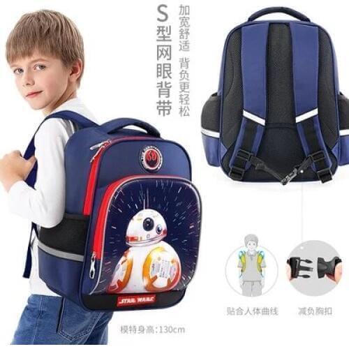 Disney school bags for boys Star Wars Orthopedic Breathable Backpack large capacity primary school student shoulder bag Mochilar