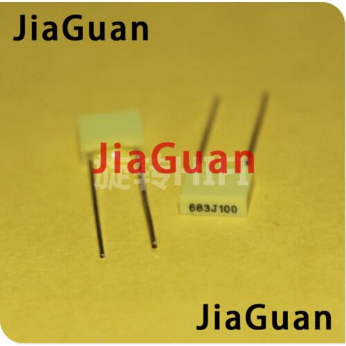 100pcs NEW yellow 0.068UF 100V 68NF P5MM 683 film capacitor 100V0.068uf 68nf/100V 683/100v 683J100
