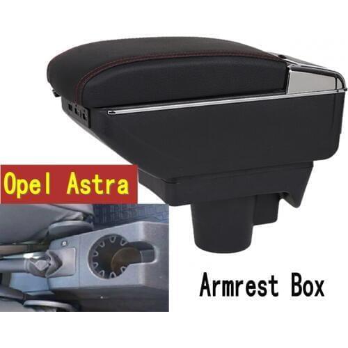 For Opel Astra Armrest Box Opel Astra H Universal Car Central Armrest Storage Box cup holder ashtray modification accessories