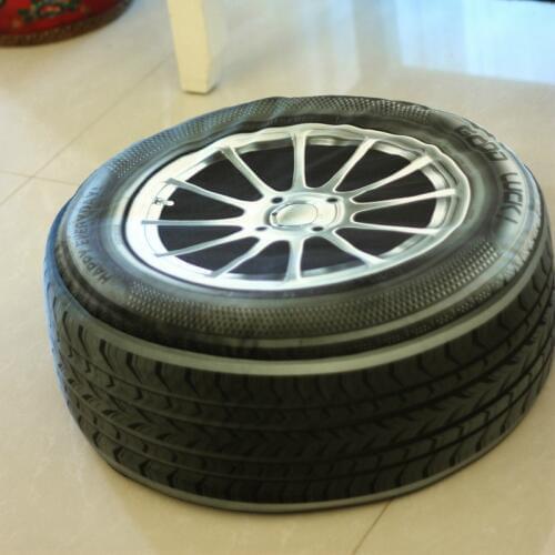 40*15cm 3D tire cushion wheels vivid personality plush toy vehicle tire home pillow cushion Boys birthday Gifts for Children