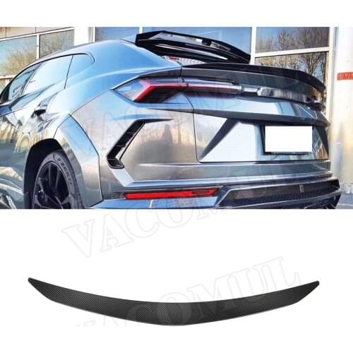 Dry Carbon Fiber Car Rear Duckbill Spoiler Trim Wing Lip Cover Body Kit Tuning Racing Case For Lamborghini Urus FRP