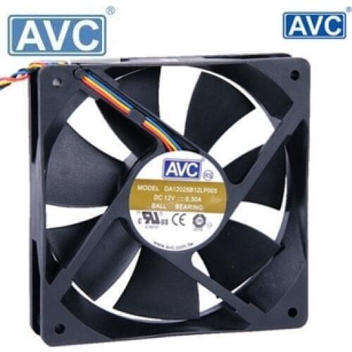 For AVC DA12025B12L 12cm 12*12 120*120*25MM 12025 1225 12V 0.3A 4Pin Speed control PC Case Cooling Fan