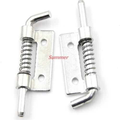 Hot 5pcs Spring Loaded Metal Security Barrel Bolt Latch Silver Tone Spring Latches Door Cabinet Hinges Hardware 5.3 X 1.7cm