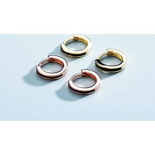 1Pair S925 Sterling Silver AAA+ Cubic Zirconia Paved Bling Ice Out Circle Stud Earrings for Women Men Unisex Rapper Jewelry