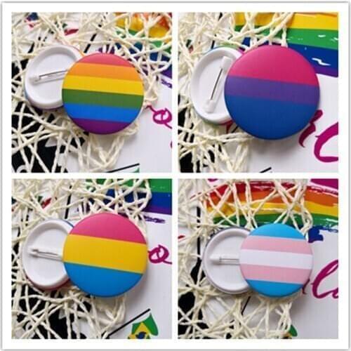 New Transgender Pride Rainbow Gay Intersex Asexual Pride lapel pins Love is Bisexual Pansexual pins panromantic tin badge
