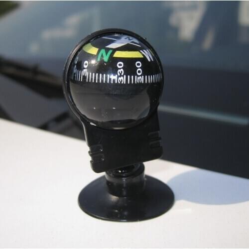 1Pcs 360 degree rotation Waterproof Vehicle Navigation Ball Shaped Car Compass Ball with Suction Cup Outdoor Accessories