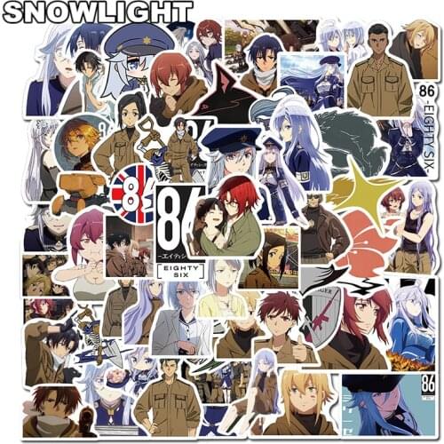10/50pcs/set Cartoon Anime 86-EightySix- Graffiti Stickers For Laptop Diy Case Kids Helmet Mixed Guitar Luggage Skateboard