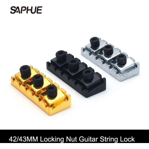 10pcs 43mm Zinc Alloy Electric Guitar Locking Nut String Lock with Allen Wrench High Quanlity Guitar Parts & Accessories