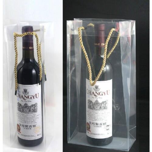 100pcs/lot) high quality clear transparent PVC wine bag