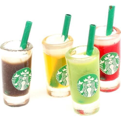 12Pcs Resin Coffee Bottle Cups Decoration Crafts Flatback Cabochon Embellishments For Scrapbooking Kawaii DIY Accessories