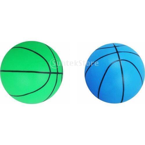 2X Small Basketball Mini Cute Basketball for Kids Soft and Bouncy Hand Held Ball ,6" Toddler Mini Hoop Ball Gift(Blue,Green,)