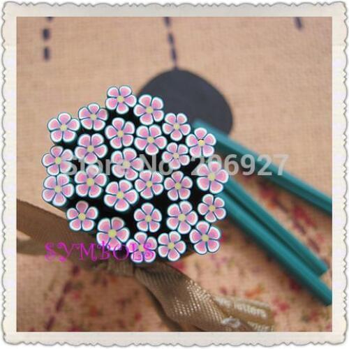 5pcs C-03 5mm Cute Flower Cane Fancy Nail Art Polymer Clay Cane Nail Art Decoration