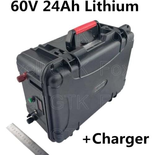 60V 24Ah 25AH 2Lithium battery pack with BMS and charger for electric scooter electric bike motorcar Skateboard powertrools UPS