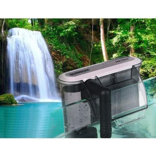 Fish tank filter small fish tank aquarium silent oxygen ultra-thin wall-mounted filter sensen hbl-302