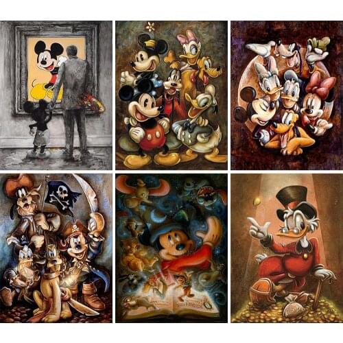 Diamond Painting Mickey Disney Princess Cartoon 5D DIY Embroidery Full Square Round Mosaic Set Cross Stitch Home Decor Art Gift