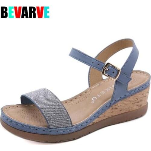 BEVARVE Fashion Bohemia Women Sandals for Luxury Shoes Women Designers Sandals Platform Ladies Shoes Light Breathable Roman Sh