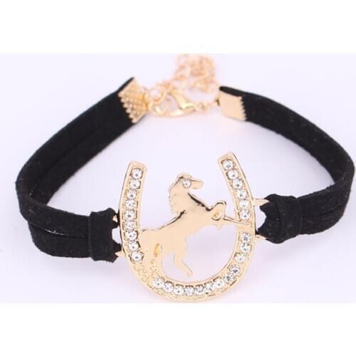 Hzew two colors cute animal bracelet horse Horseshoe bracelets gift