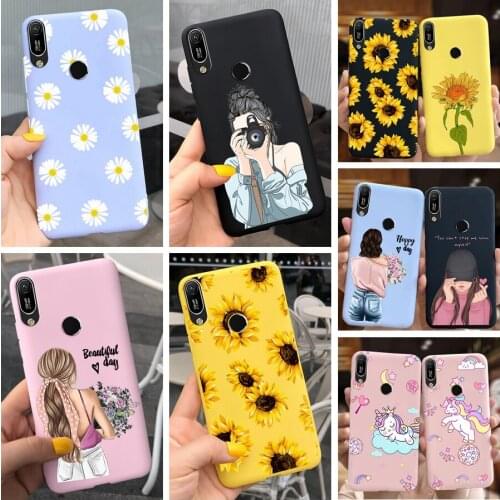 For Huawei Y6 2019 Case Sexy Girls Beautiful Sunflowers Silicone Soft Thin Cases For Huawei Y 6 2019 Huawei MRD-LX1F 6.09" Cover