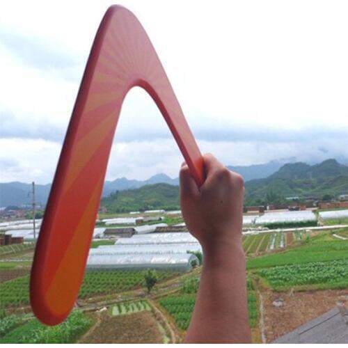 Outdoor kids boomerang toy flying wood high intensity v shaped funny throw catch children toys boy game gift