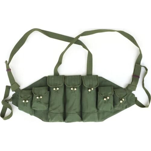 Chinese Army Type 56 1965-1985 Canvas Magazine Pouch Hunting Chest Rig Ammo Pouch Bag