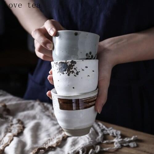 Japanese-style ceramic hand-painted retro teacup master cup home large Japanese pair of cups hotel restaurant water cup