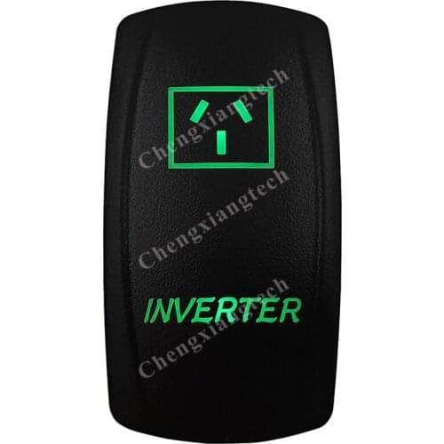 12V 24V Boat Car 5 Pin ON/OFF SPST Rocker Toggle Switch- INVERTER- Green Led Waterproof IP66 for Carling ARB 4X4 NARVA