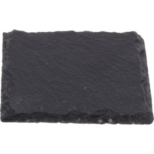 Square Reptile Lizard Turtle Horned Frogs Food Bowl Feeding Dish Basin Natural Rock Plate 10x10cm