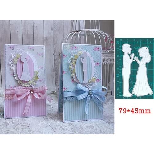 Metal Cutting Dies Girl and Boy Pray Craft Die Cuts Mold Stencil For Diy Scrapbooking Paper Cards Embossing Knife Blade Die