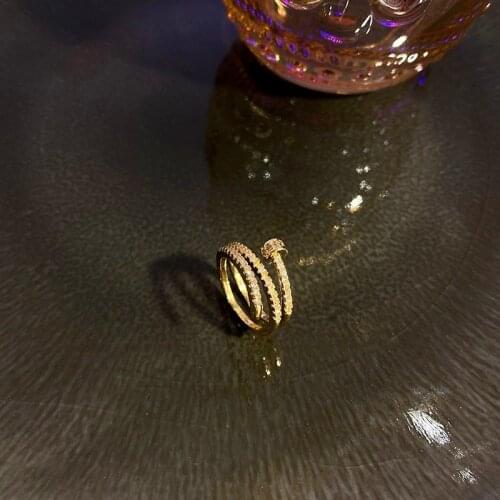 Micro-Inlaid Zircon Multilayer Nail Ring Fashion Personality Creative Jewelry For Women Feature Namour Charm Gift All Seasons