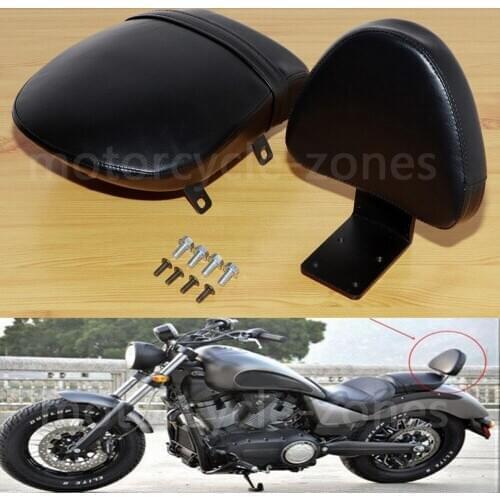 Black Detachable Backrest Sissy bar + Pillion Rear Seat Motorcycle Kit For Victory High Ball Gunner Judge