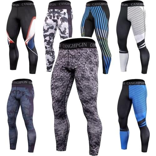 2021 New Mens Compression Leggings Sport Running Pants Quick Dry Tights Gym Training Leggings Jogging Sports Running Pants Men