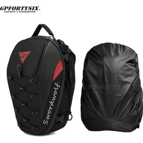 Brand New Sword Wolf Waterproof Motorcycle Tail Bag Multi-functional Mounting Durable Rear Seat Bag Motor Travel Rider Backpack