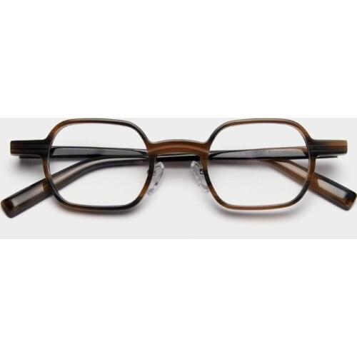 Retro Acetate Glasses Frame Men Women Vintage Square Transparent Clear Glasses Optical Myopia Eyeglasses Frames Eyewear Oculos