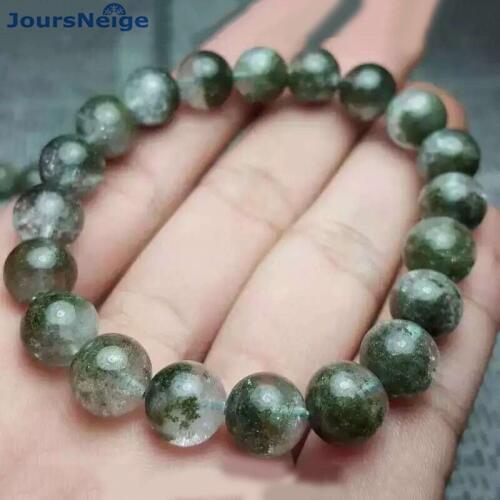 Wholesale Green ghost Natural Crystal Bracelets 10mm Beads Simple Crystal Hand String for Men Women Stone Bracelet Jewelry