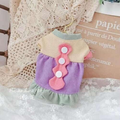 Pet Dog Dress Spring Cat Puppy Skirt Chihuahua Yorkshire Pomeranian Shih Tzu maltese Poodle Bichon Pet Clothes Dog Clothing