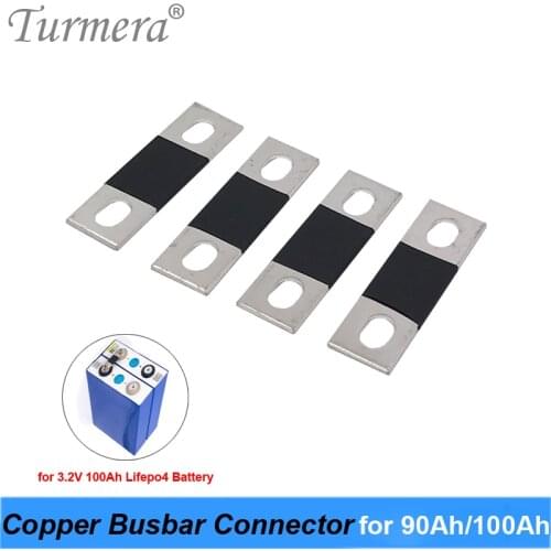 Turmera Copper BusBars Connector for 3.2V Lifepo4 Battery 90Ah 100Ah Assemble for 36V E-Bike for Solar Energy System Use 50Piece