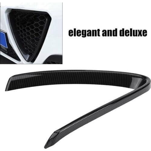 Carbon Fiber V Shape Front Grille Frame Cover Trim for Alfa Romeo Giulia 2016-2018