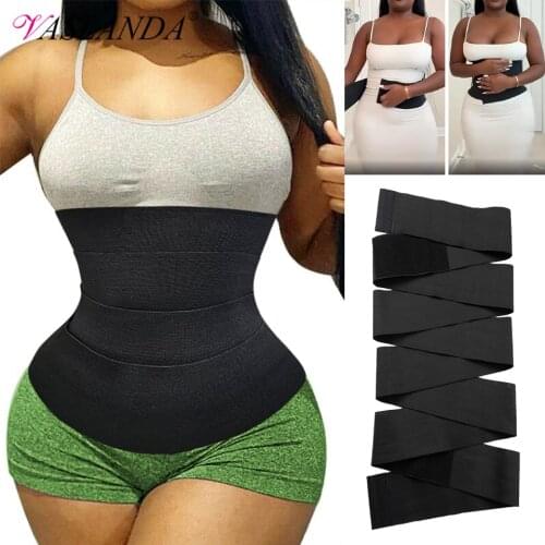 Women Waist Trainer Slimming Sheath Belly Bandage Wrap Compression Trimmer Belt Weight Loss Body Shaper Tummy Shapewear Bands