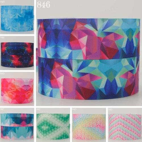 1/2 " 38mm Diamond gradient printed grosgrain ribbon party decoration ribbon Free shipping