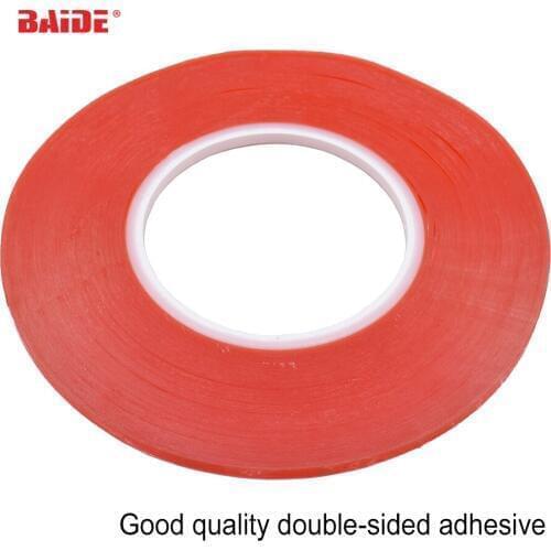 1mm-5mm * 50m Red High Strength Acrylic Gel Adhesive Double Sided Tape/ Adhesive Tape Sticker For Phone LCD Screen 200pcs/lot
