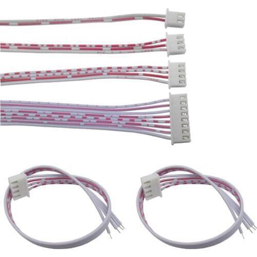 10Pcs 50cm 2P 3P 4P 5P 6P 7P 8P 9P 10P 11P 12P Single XH2.54 Header AWG26 Red White Wire Cable