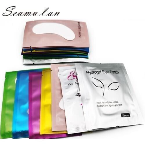 100pairs/Lots Eyelash Extension Paper Patches 7 Color eyelash Under Eye Pads Lint Free Stickers Grafted Eyelashes Makeup